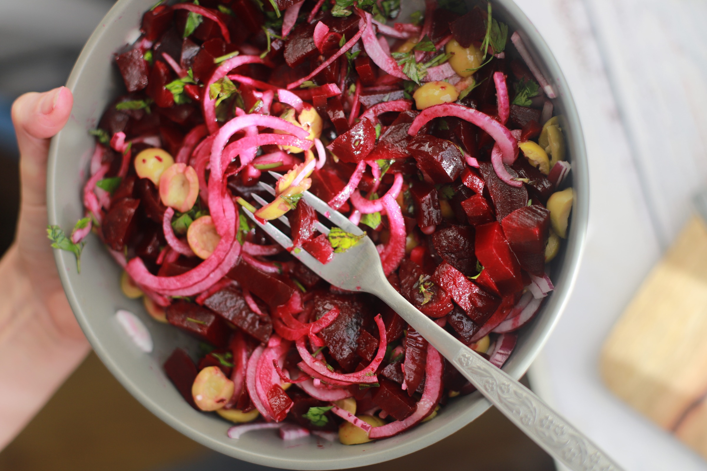 Marinuotų burokėlių salotos