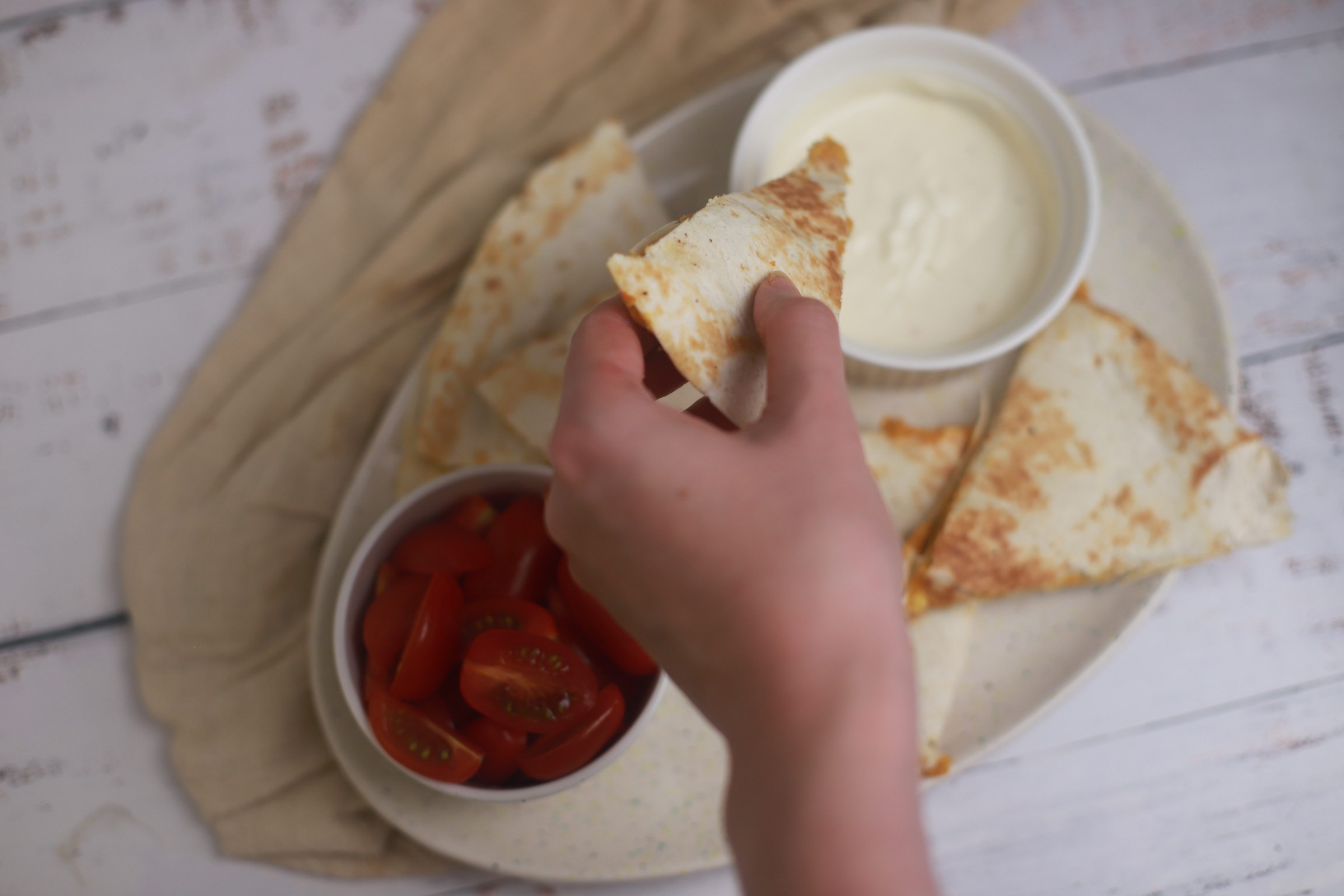 Kesadilijos su sūriu ir saldžiąja bulve